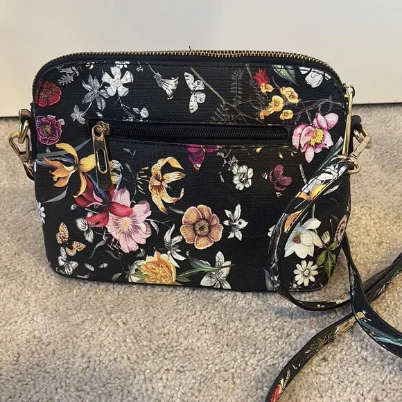 Kate Spade Black Crossbody Bag with Floral Design - Picture 4 of 10